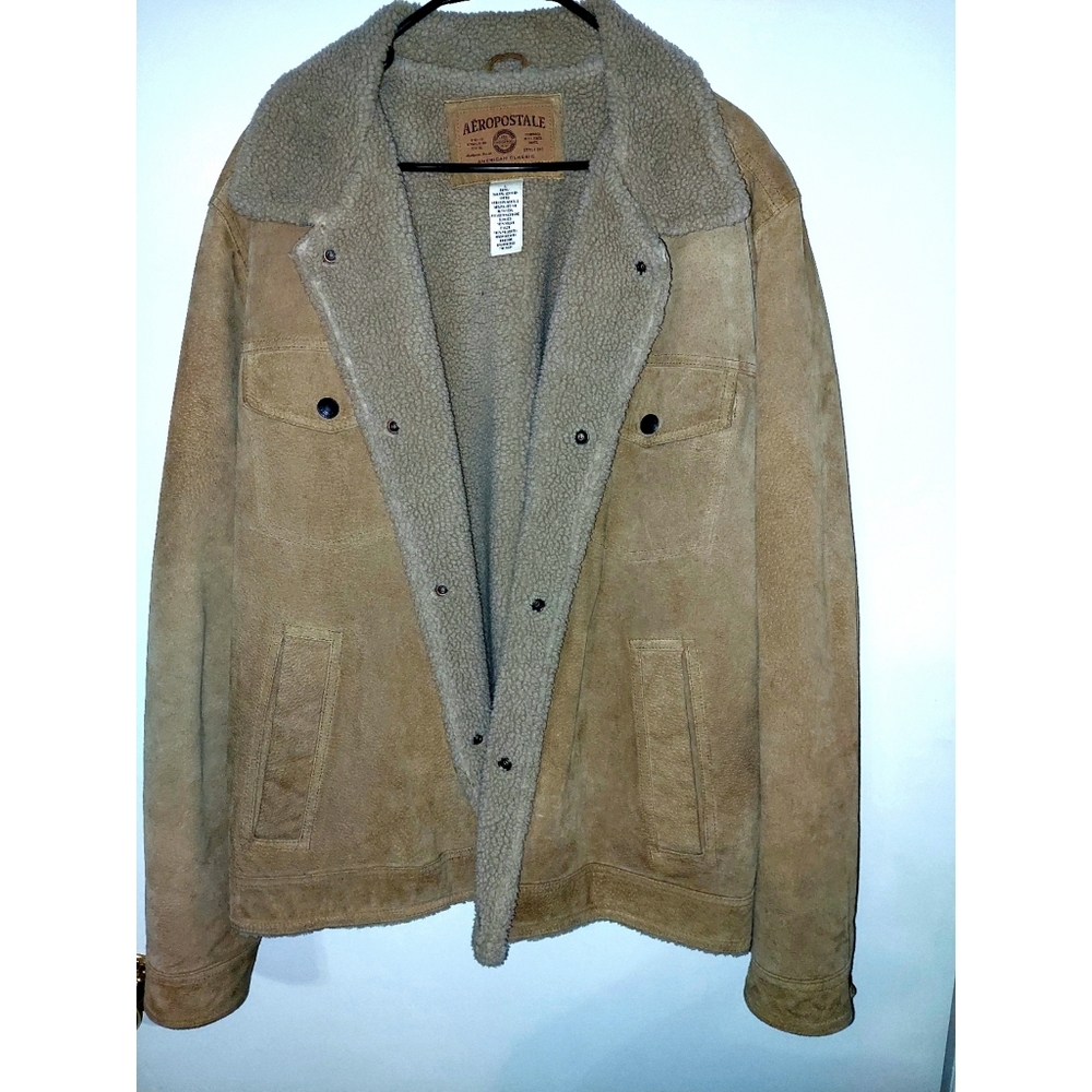 Aeropostale mens leather jacket